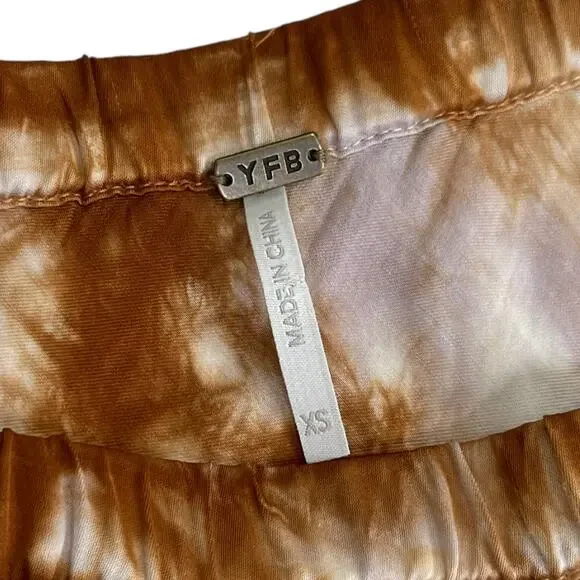 YFB Young Fabulous Broke Leyland Midi Skirt XS Tie Dye Slit Boho Thistle Cosmic - Picture 6 of 9